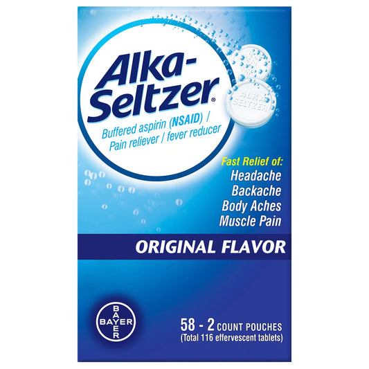 Alka-Seltzer Original, 2 Effervescent Tablets, 58 Pouches