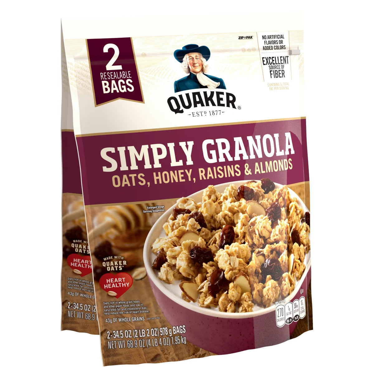 Quaker, Simply Granola, 34.5 oz, 2-Count