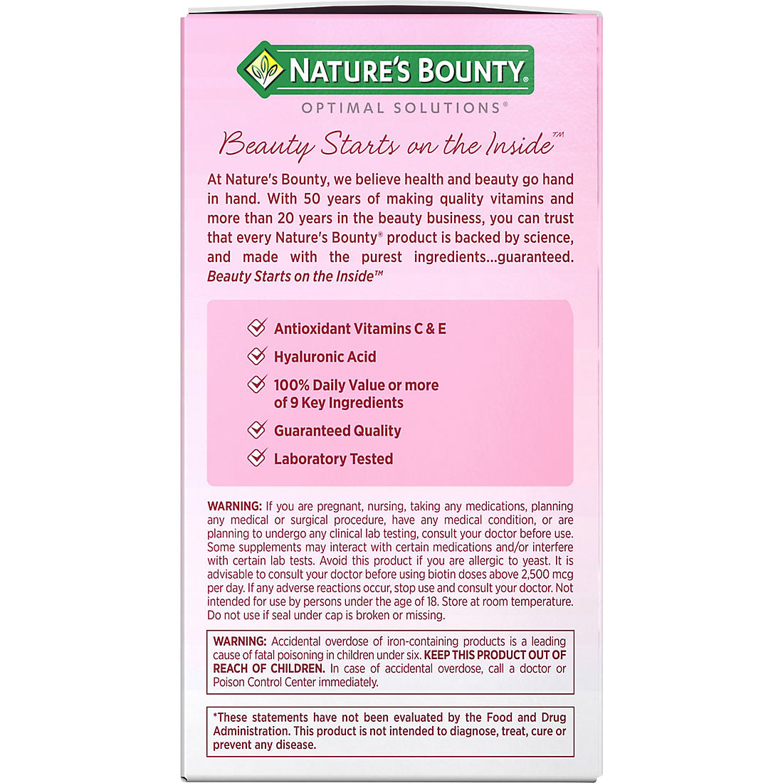 Nature's Bounty Hair, Skin and Nails Extra Strength Vitamins, 250 ct.