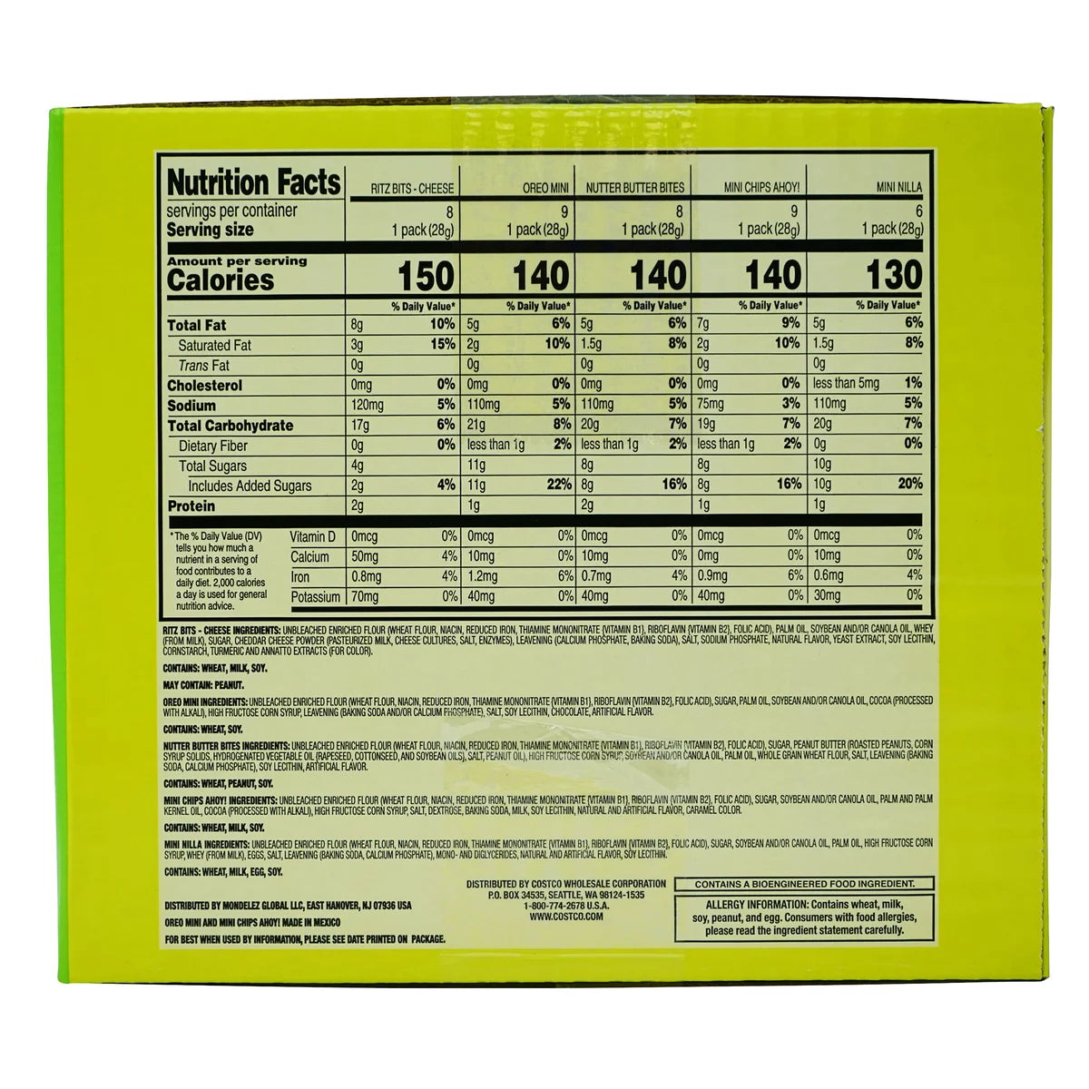 Nabisco Cookies & Crackers, Variety Pack, 1 oz, 40-count