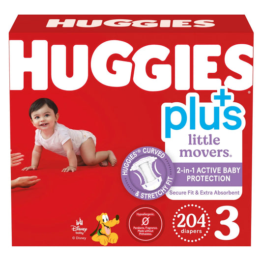 Huggies Plus Diapers Sizes 3 - 7