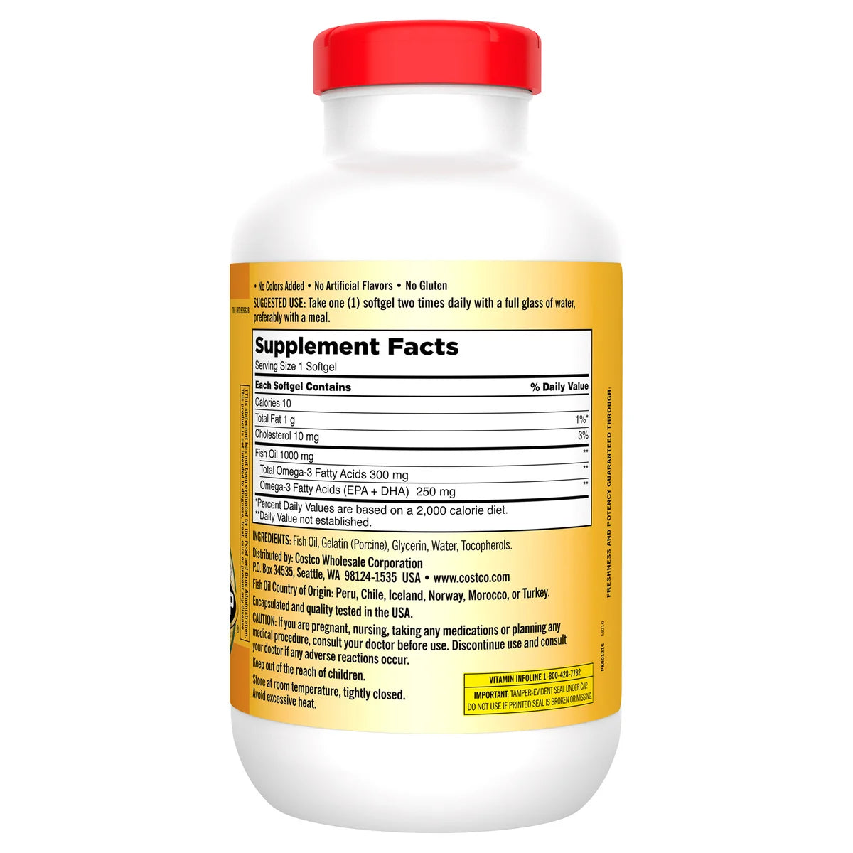 Kirkland Signature Fish Oil 1000 mg., 400 Softgels