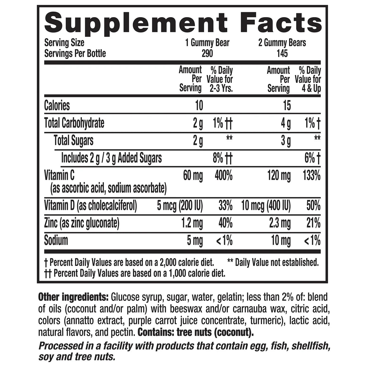 L'il Critters Immune C, 290 Gummies