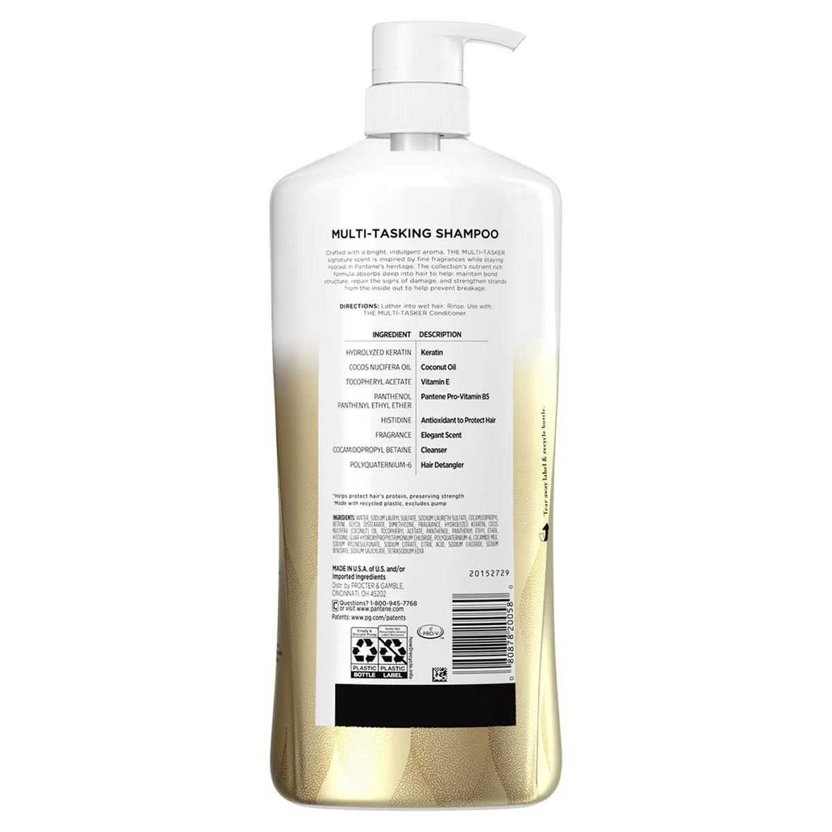 Pantene Multi-Tasker 10 Shampoo, 38.2 fl