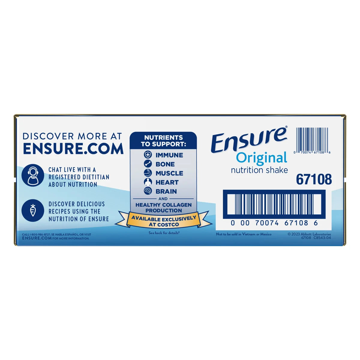 Ensure Original Nutrition Shake, 8 fl. oz, 30-pack, Vanilla