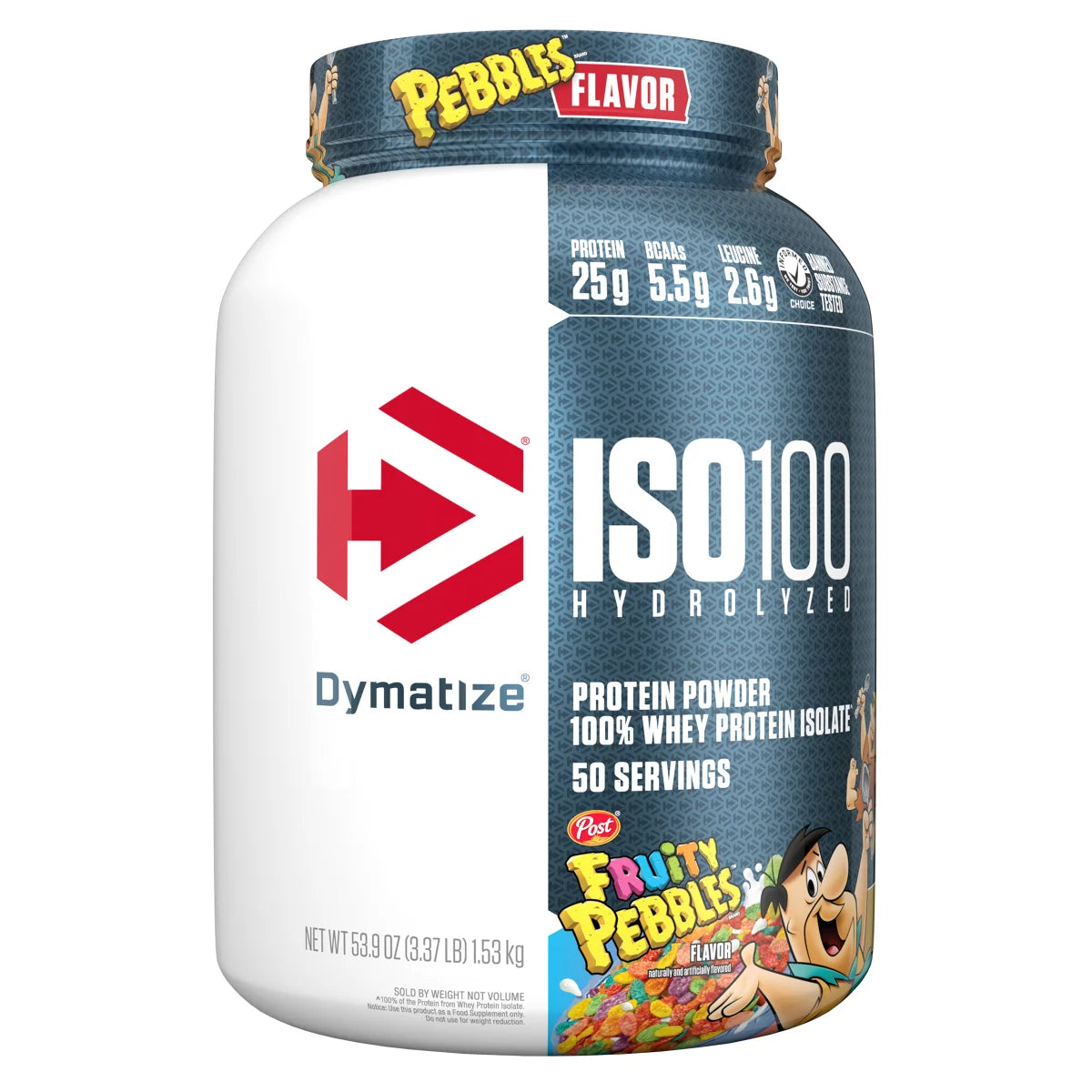 Dymatize ISO Hydrolyzed Whey Protein, Fruity Pebbles, 3.3 lbs