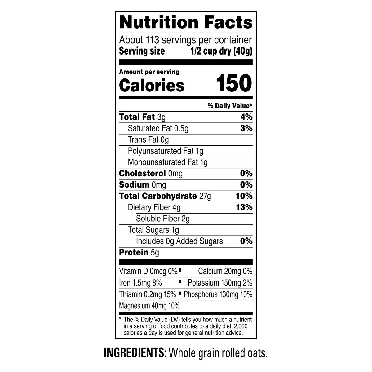 Quaker, Oats Old Fashioned Oatmeal, 10 lbs