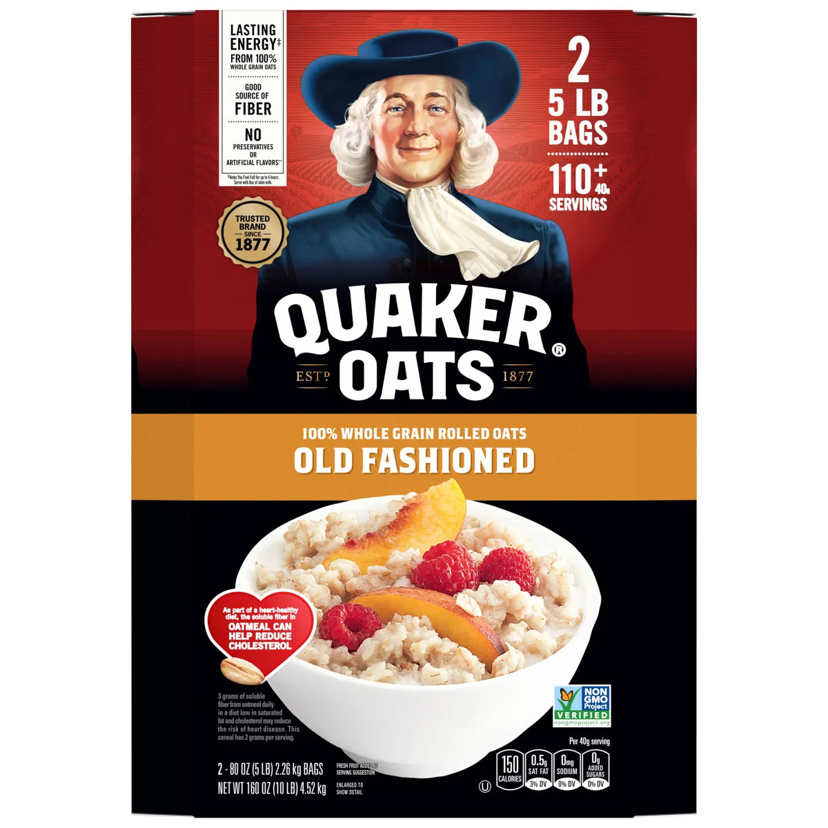 Quaker, Oats Old Fashioned Oatmeal, 10 lbs