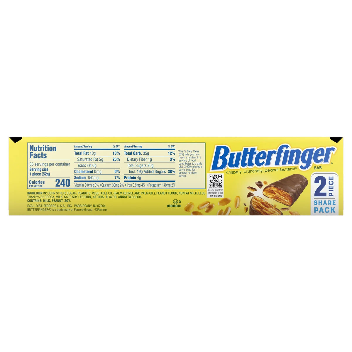 Butterfinger, Share Size Pack, 3.7 oz, 18-count