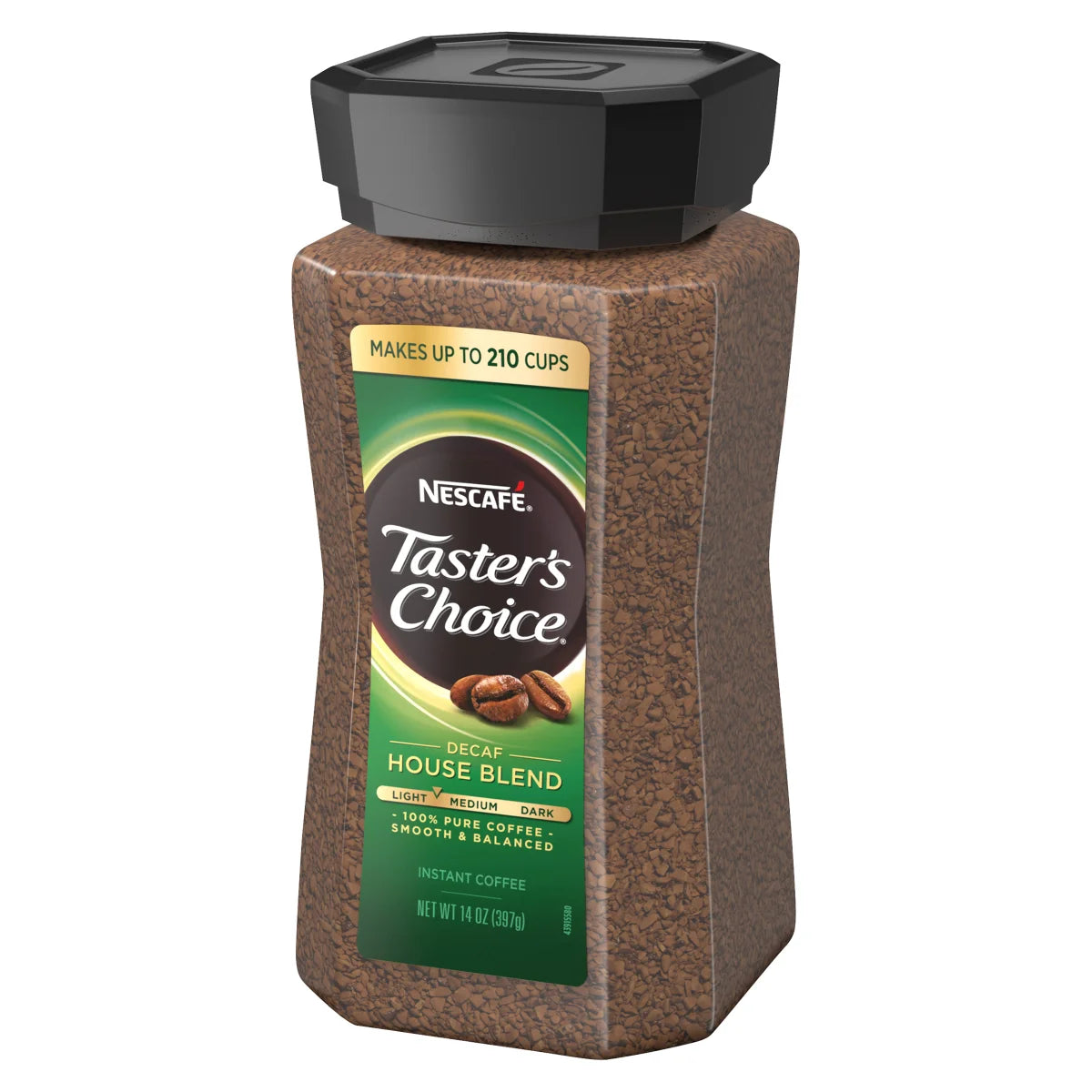 NESCAFE Taster's Choice Decaf Instant Coffee, House Blend, Light-Medium Roast,14 oz