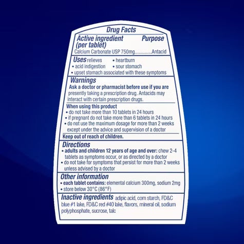 TUMS Extra Strength Assorted Berries Antacid Chewable Tablets - 96ct