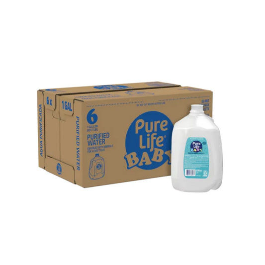 Pure Life® Baby Purified Water With Added Fluoride 1 Gallon Jug (6 Pack)