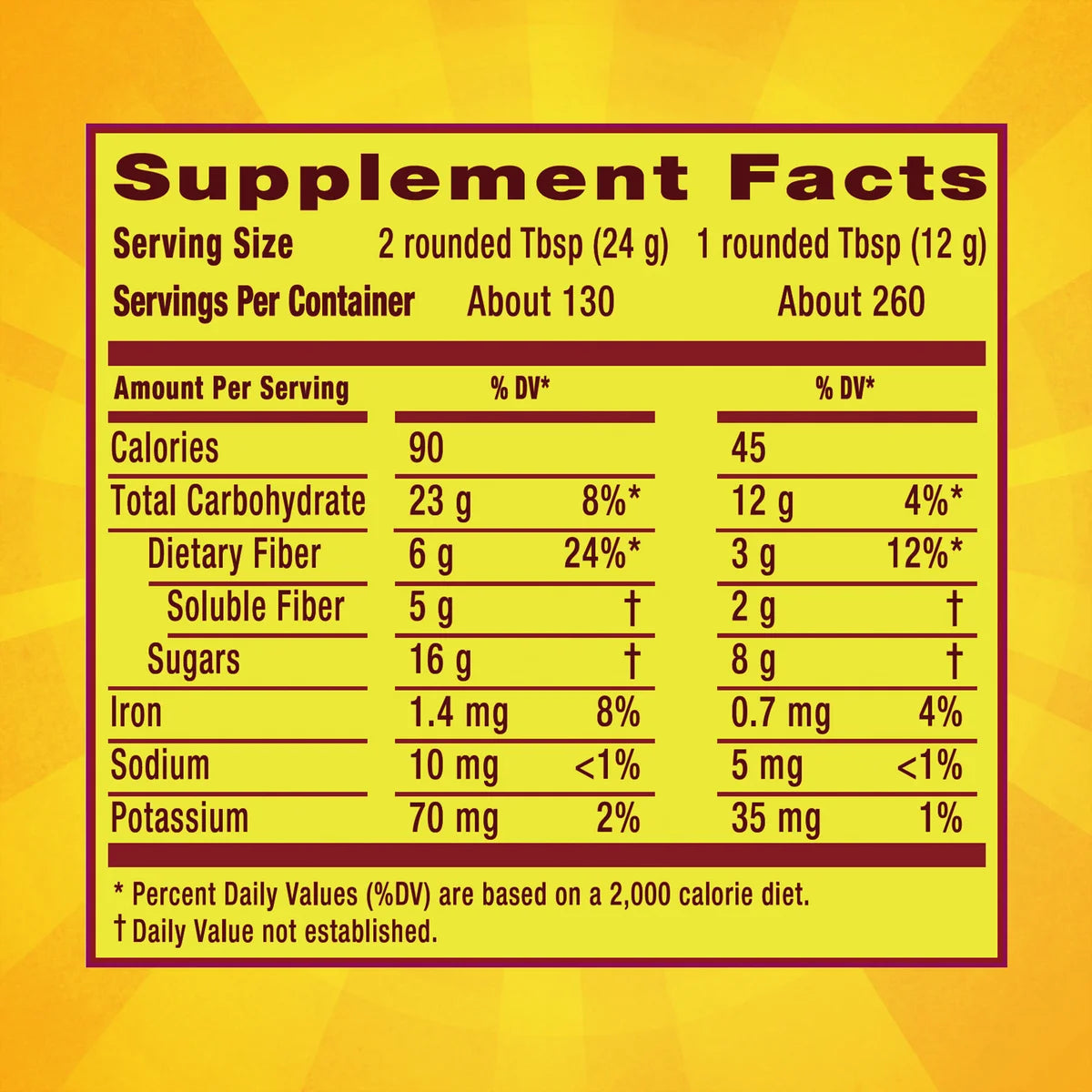 Metamucil Fiber Supplement, Orange, 1 Bottle, 130 Servings